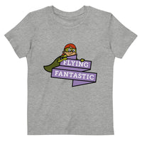 Organic cotton kids t-shirt - Purple Logo