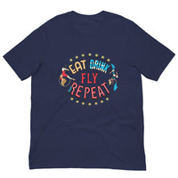 Unisex t-shirt - Eat Drink Fly Repeat